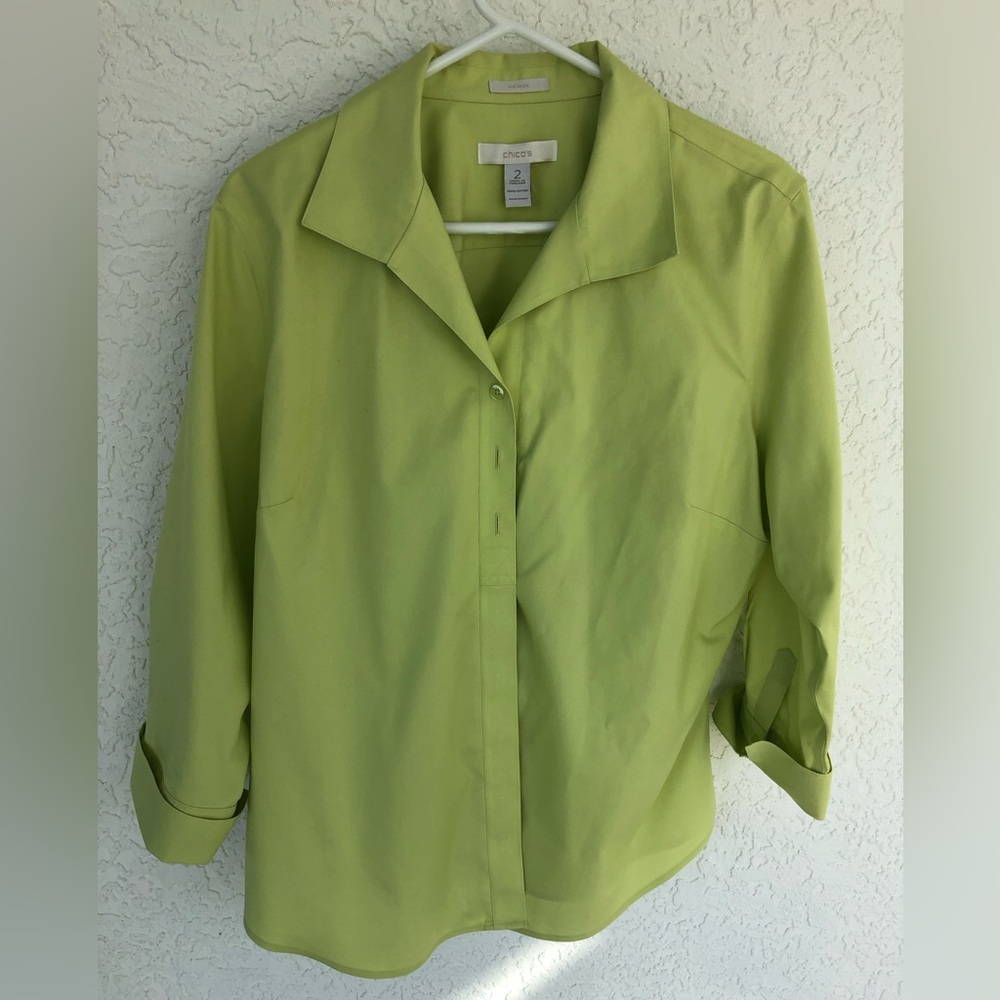 Chico's Lime Button-Down Women's Shirt